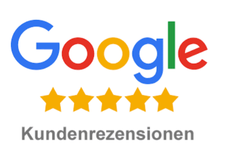 Google Profil DJ Ronny LE. in Leipzig Fünf goldene Sterne mit der Aufschrift "Google Kundenrezensionen" für DJ Ronny LE. Leipzig.